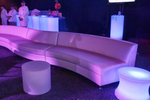 white couch at corporate event